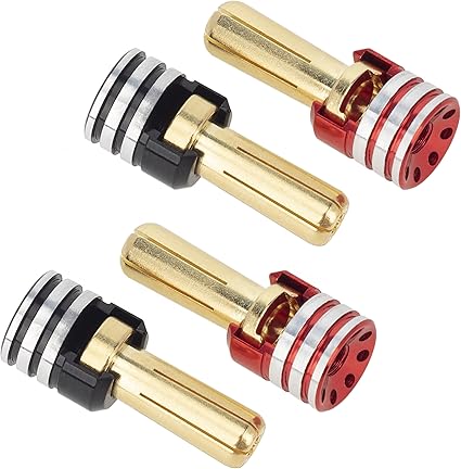 MEUS RACING  RC Battery Heatsink Bullet Plug Connectors & Grips for 1/10 RC Crawler Car (5mm)