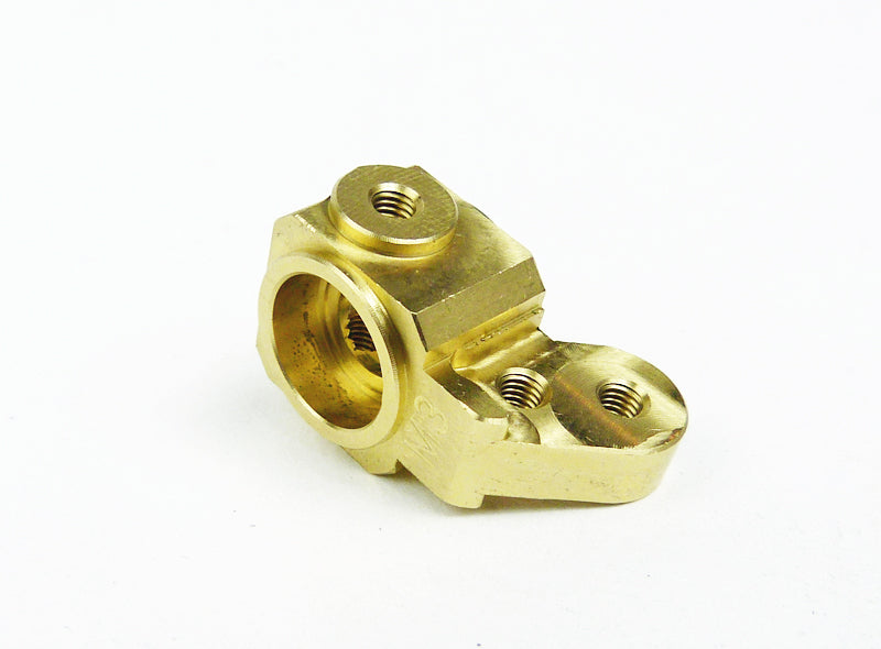 M3 BRASS TRAILING FRONT SPINDLE for HEX AXLE (1)