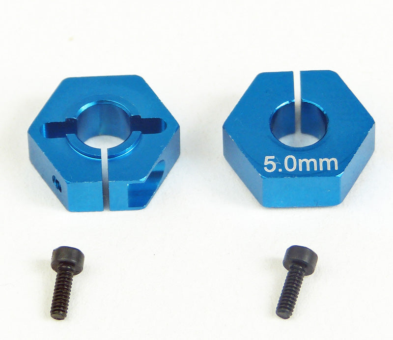 12MM CLAMPING HEX for 5MM AXLE, 5MM OFFSET (pr)