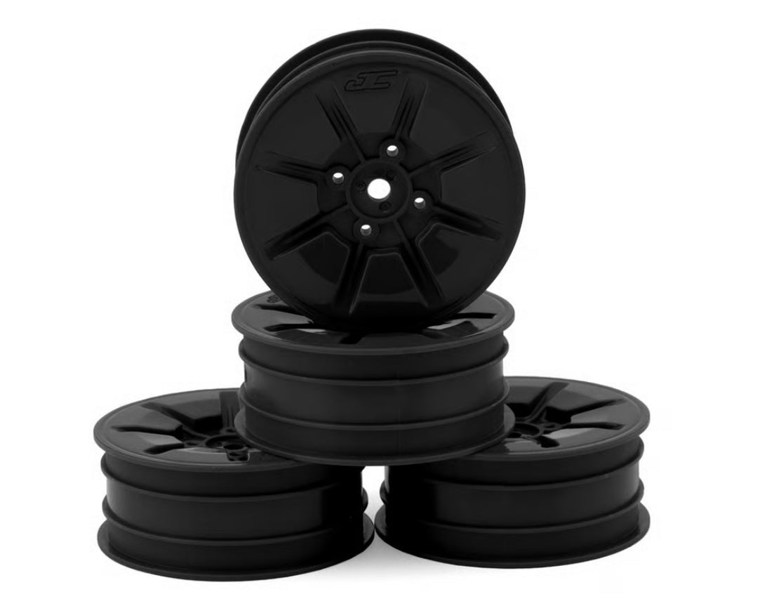 JConcepts Pioneer 2.2 2WD Front Buggy Wheels (Black) (4) w/12mm Hex